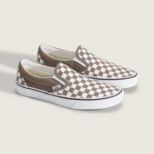 Tan & White Checkered Vans